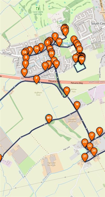 The marshal's phone view: the course map with numbered marshal points